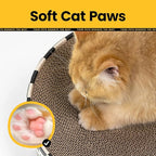 2 Pack Oval Cat Scratcher Bowl, Curved Cardboard Scratching Pad Bed for Indoor Kittens, Mess-Free Enclosed Lounge Nest, Furniture Protector, Medium