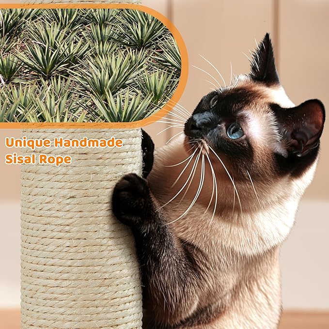 Yaheetech 42in Cat Tree Tower with Scratching Posts, Plush Condo, Ramp & Perch, Multi-Level Climber for Indoor Cats & Kittens, Dark Gray