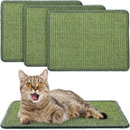 4 Pcs Cat Scratcher Mat Sisal Scratch Mats Horizontal Floor Scratching Pad Rug Sisal Fabric Cat Scratch Mat for Protecting Carpets Sofas and Cat Grinding Claws Green 11.8" x 15.7"