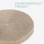 Navaris Round Cat Scratcher Pads (Pack of 2) - 13 3/8" Diameter x 1 3/8" High (34 cm x 3.5 cm) - Refills Cardboard Cat Scratcher Bed 52414