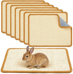 Thyle 8 Pcs Rabbit Scratching Pad Bulk 16 x 12 Inch Natural Sisal Bunny Scratch Mat Easy Replacement Claws and Teeth Care Rabbit Mats for Cat Cages Chew Toys for Bunny Pet Biting Sleeping Nesting