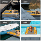 Inflatable Pup Plank Dog Float Floating Ramp Ladder for Pools Boats Docks Dog On Water Ladder Steps for Swimming Pets Up to 200 Pounds Water Bed for Human,Send Frisbee