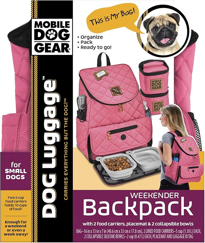 Mobile Dog Gear Unisex Weekender Backpack™ Pink One Size One Size