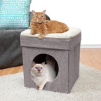 Kitty City Indoor Cat Cube Furniture, Tan Cube