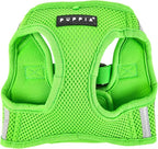 Puppia Soft Vest Dog Harness No Choke Step-in Reflective Triple Layered Breathable Mesh for Small and Medium Dog, Green, Large