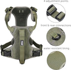 TUG Grab Dog Harness | Integrated Traffic Leash Magnetically Attached for Quick Control (Medium/Green)