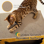 Gimars Cat Scratcher, Double Layer Cat Scratching Board Cardboard Cat Scratcher House for Indoor Cats, Large Cat Scratcher Bed for Scratch, Hide & Rest, Heavy Duty 20kg Load,51 x 43 x 28.5 cm
