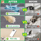 Loiion Couch Covers for 3 Cushion Couch, Gray Cat-Scratch Resistant Sofa Cover –Pets Dogs Friendly Anti Slip Thickened Slipcovers Furniture Protector, Couch Protector for Pets and Kids 150"X71"