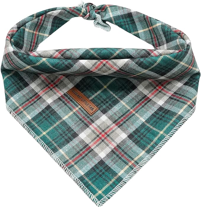 Elegant Tail Christmas Bandana - Soft, Adjustable, Washable Square Dog Scarf for Small to Large Dogs - Perfect for Girls and Boys