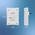 Philips Wireless Doorbell Kit, Plug-In Reciever, 1 Push Button, 8 Melodies, 4 Volume Levels, 150 Ft Range, White, DES2180W/27