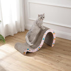 CSR1013D Kona 27" Modern Cardboard Double-Sided Wave Cat Scratcher with Catnip, Pattern Party