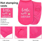 Cotton Dog Shirt with 'Little Miss Adorable' Corgi Head Print, Soft & Breathable Pet Apparel for Small, Medium, and Large Dogs, All-Season Sleeveless Vest, Cute and Comfortable Dog Outfit.Pink S
