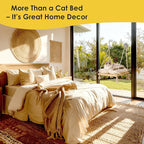 Cat Window Perch, Suction Cup Window Hammock Seat Beds for Indoor Cats with Soft Cushion and Solid Pine Wood