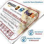 Leave Package Sign - Do Not Knock or Ring DoorBell (Dog Will Bark & Baby Will Cry - Hang Sign)