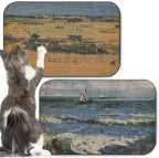 2 Pack Art Cat Scratcher, Wall-Mountable Cat Scratch Pad, Cat Wall Scratcher 16.7x11x1 Inch Cat Scratching Board for Indoor Cats Toy (Series3)