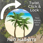 Screen Door Magnets Double Sided – Keep People, Kids, and Dogs from Running into The Screen Door - Robbins Aria Palm Tree