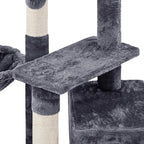 Topeakmart Cat Tree, 34in Cat Tower, Multi-Level Cat Condo with Extra Scratch Boards and Sisal Posts as Kitty Activity Center Pet Stand Tree for Indoor Kittens
