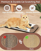 Megidok Cat Scratcher Art,5 Pack Cat Wall Mounted Scratcher,Cute Scratch Pad for Cats Nail File,Couch Protector Scratching Posts for Indoor Cats Adults Cat+Cacti