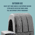 Orthopedic Dog House 2.0 - Outdoor Waterproof Dog Shelter w/Porch - Scratch Proof Indoor Pet House w/Egg-Crate Foam - Ideal for Large Breeds & Fits 36-Inch Crate - 35"x22", Charcoal
