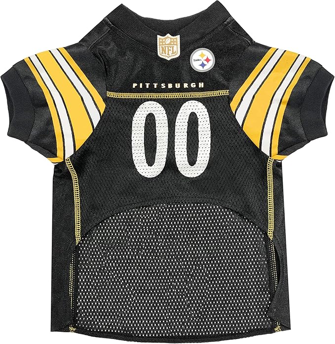 Pets First NFL Pittsburgh Steelers Dog Jersey, Size Small, Football Shirt Costume for Pet, Dog Sports T-Shirt, NFL Team Clothing for Cats, Licensed Pet Apparel Available in 7 Sizes and 32 Teams