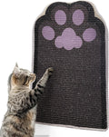 Lukamoo® Cat Scratching Pad, Wall Mounted Scratcher for Indoor Cats (Medium (24'' x 16'')) (Black Cat)