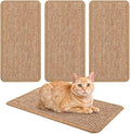 4 Pcs Cat Scratcher Mat Sisal Cat Scratching Pad Scratch Mat for Cat with Adhesive Loop Tape Cat Scratch Pad Rug for Protect Wall Couch Window Perch Cat Wall Furniture Cat Shelves, 15.7x7.8 in