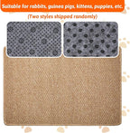 2 Pack Cat Scratcher Mat 23.6 X 15.7 Inch Natural Sisal Cat Scratching Carpet with Anti-Slip Base Rabbit Floor Scratching Pad Rug for Cats Guinea Pig Bunny Rabbit