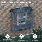 Cat Catio, Expandable Window Box Enclosure for Multiple Indoor Cats, Comfortable Wooden Small Pet Perch House, All-Weather Use, for Safely Enjoying Outdoor Sights, Playing, Sunbathing, Napping