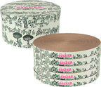 CSR1012J Kate 12 Inch Cardboard Cat Scratcher Pads with Box & Catnip, Reversible Heavy-Duty Scratch Boards for Cats, Furniture Protection, Nature Cat Pattern, Green, 5-Pack