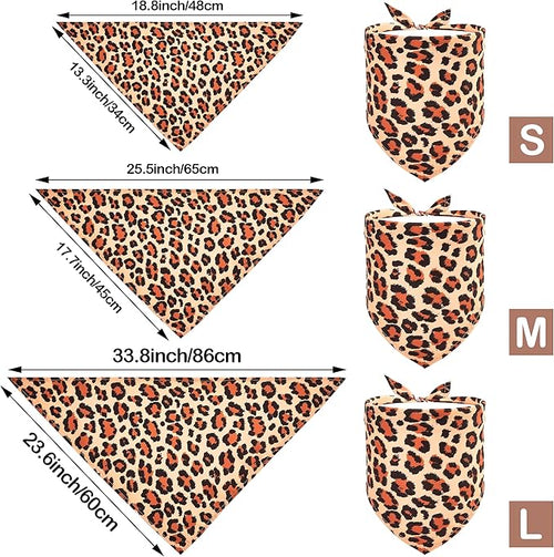 10PCS Dog Bandanas Large Animal Print Triangle Bibs Head Scarves Zebra Leopard Snake Tiger Peacock Cheetah Giraffe and Cow for Extral Large XL XXL Breed Boy and Girl Grooming Accessories