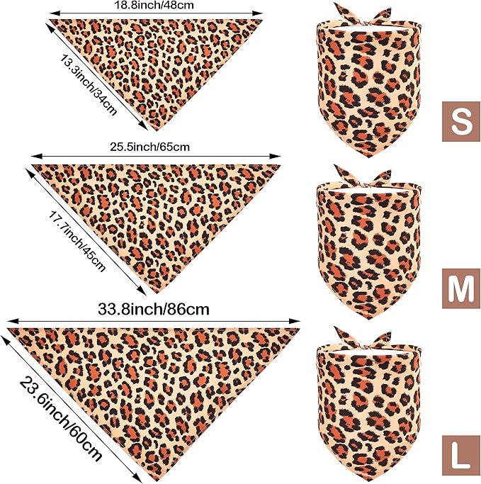 10PCS Animal Print Dog Bandanas Triangle Bibs Head Scarves Zebra Leopard Snake Tiger Peacock Cheetah Giraffe and Cow Print for Small Medium Boys Girls Grooming Accessories