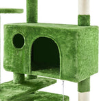 Topeakmart 70in Cat Tree Tower for Inddor Cats with 3 Cozy Platforms 2 Condos and Ladder Cat Activity Center for Kittens