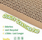 Cat Scratcher, Scratch Pad with Oil Painting, Furniture Saver Scratching Board, Cardboard Cat Scratcher House with Frame, Large Scratching Pad & Scratcher Bed, Cat Cardboard Scratcher for Indoor Cats