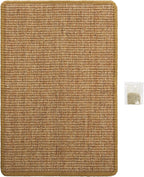 SAFAVIEH Cat Scratch Mat Pad Collection, 9" x 14", Brown, Sisal & Jute Boucle Weave, Velcro & Slip Resistant Backing