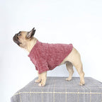 iChoue Pet Dog Winter Warm Sweater Clothes Turtleneck for English Bulldog Bully Pitbull Corduroy Cold Weather Pullover Coat Shirt - Purple/XXLarge