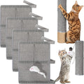 4 Pcs Sisal Cat Nail File Scratcher Wraps Around Scratching Pad 11 x 15 Inches Cat Scratch Mat Sisal Fabric Couch Scratch Protector Post Table Leg to Trim Pet Nails Protect Furniture