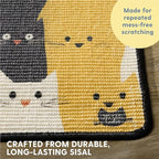 The Cat Ladies Scratching Poster - Wall Scratcher Pads - Scratch Mat Art Print for Indoor Cats - Furniture, Couch, and Carpet Protector - Wall Mounted or Floor Sisal Scratchers