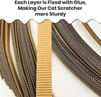 Scratch and Spin Cat Scratcher Replacement Pads for Active Play, Natural Recycled Corrugated Cardboard, Supports Pet Behaviors, Relieves Stress - 4 Count