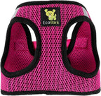 EcoBark Step in Dog Harness - Eco-Friendly Teacup Dog Harnesses for XXS, XS, and Small Dogs - Reflective and Adjustable Mini Body Halter Vest -Tiny Soft Mesh Toy Breed Harness (Fuchsia Pink, XXS)