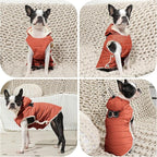 Fleece Lining Dog Hoodie with Harness Built in,Extra Warm Small Dog Jacket in Winter Puppy Coats with Drawstring Hooded,Orange S