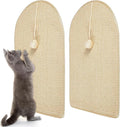 Sisal Cat Scratching Pads Mats, Cat Scratcher Mats, Wall Cat Scratch Board, Wear-Resistant Scratching Mat, Anti cat Scratch Wall Sofa Protector (Sisal Primary Color, 23.6" Lx15.7 W, 2PCS)