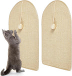 Sisal Cat Scratching Pads Mats, Cat Scratcher Mats, Wall Cat Scratch Board, Wear-Resistant Scratching Mat, Anti cat Scratch Wall Sofa Protector (Sisal Primary Color, 23.6" Lx15.7 W, 2PCS)