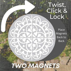 Screen Door Magnets Double Sided – Keep People, Kids, and Dogs from Running into a Screen Door. Saver - Robbins Aria Grey Tile