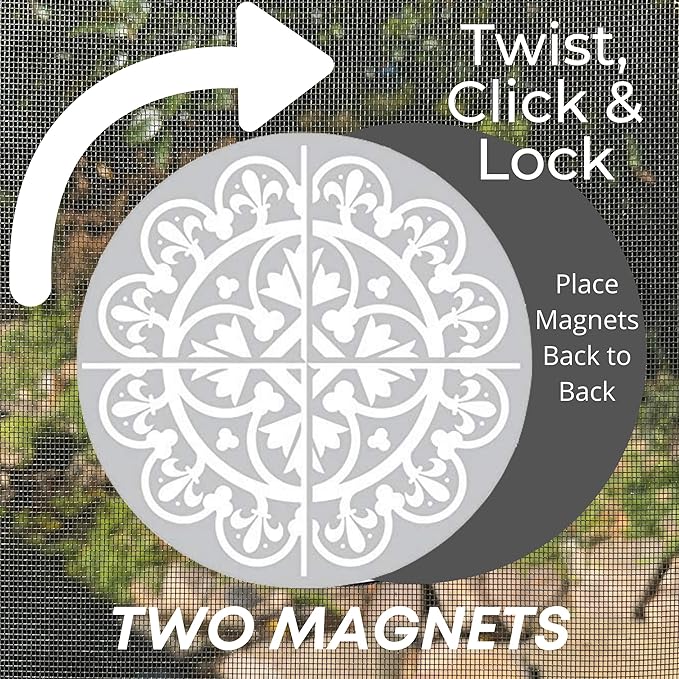 Screen Door Magnets Double Sided – Keep People, Kids, and Dogs from Running into a Screen Door. Saver - Robbins Aria Grey Tile