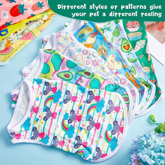 Saintrygo 10 Pcs Lovely Puppy Shirts Print Dog Clothes Breathable Summer Pet Cartoon Dog Shirt Clothes Sweatshirt for Puppy Cartoon Shirt Sweatshirt to Cat(Large)