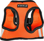 Puppia Soft Vest Dog Harness No Choke Step-in Reflective Triple Layered Breathable Mesh for Small and Medium Dog, Orange, Medium