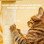 Cat Tree for Indoor Cats - 63in Multi-Level Large Cat Tower with 2 Big Cat Condos, 2 Padded Perches, Hammock, 6 Sisal-Covered Scratching Post and Toys for Kittens Pet Play House, Beige