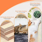 Yaheetech 57in Multi-Level Cat Tree Tower with Extended Platform, Padded Perch, Scratching Posts, and Ball — Indoor Activity Center for Large Cats