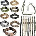 FDC Dog Tactical Collar with Leash Bungee Handle Heavy Duty Training Military Army Molle Width 1.5in Plastic Buckle TAG Hole Medium Large M, L, XL, XXL (L: Neck 14" - 16", Digital Camo)
