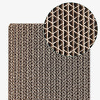 Navaris Cardboard Cat Scratcher Pads (Pack of 3) - Scratching Pad Boards Made of Reversible Corrugated Cardboard for Cats to Scratch 17" L x 9 1/2" W